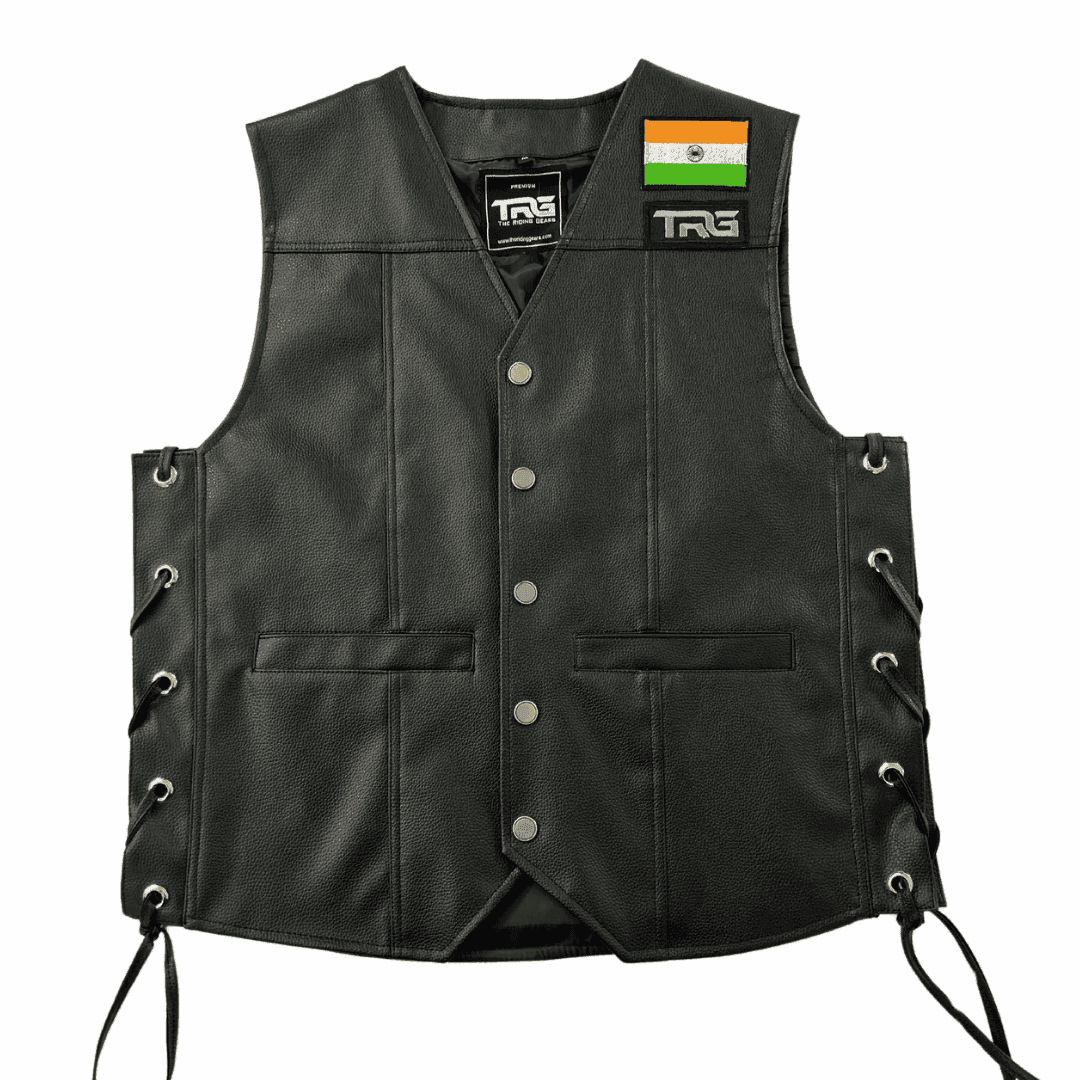 Trg06 faux / synthetic leather riding vest - TRG GEARS
