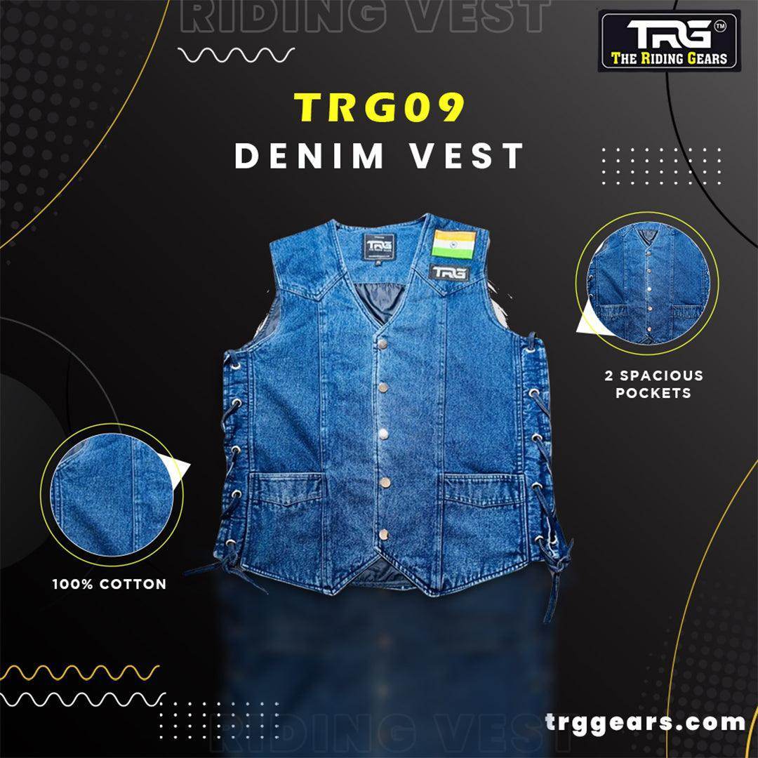 Trg09 cotton denim riding vest - TRG GEARS