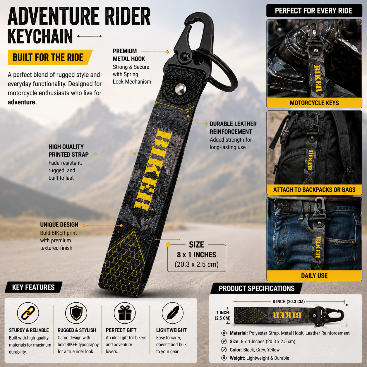 Biker Keychain