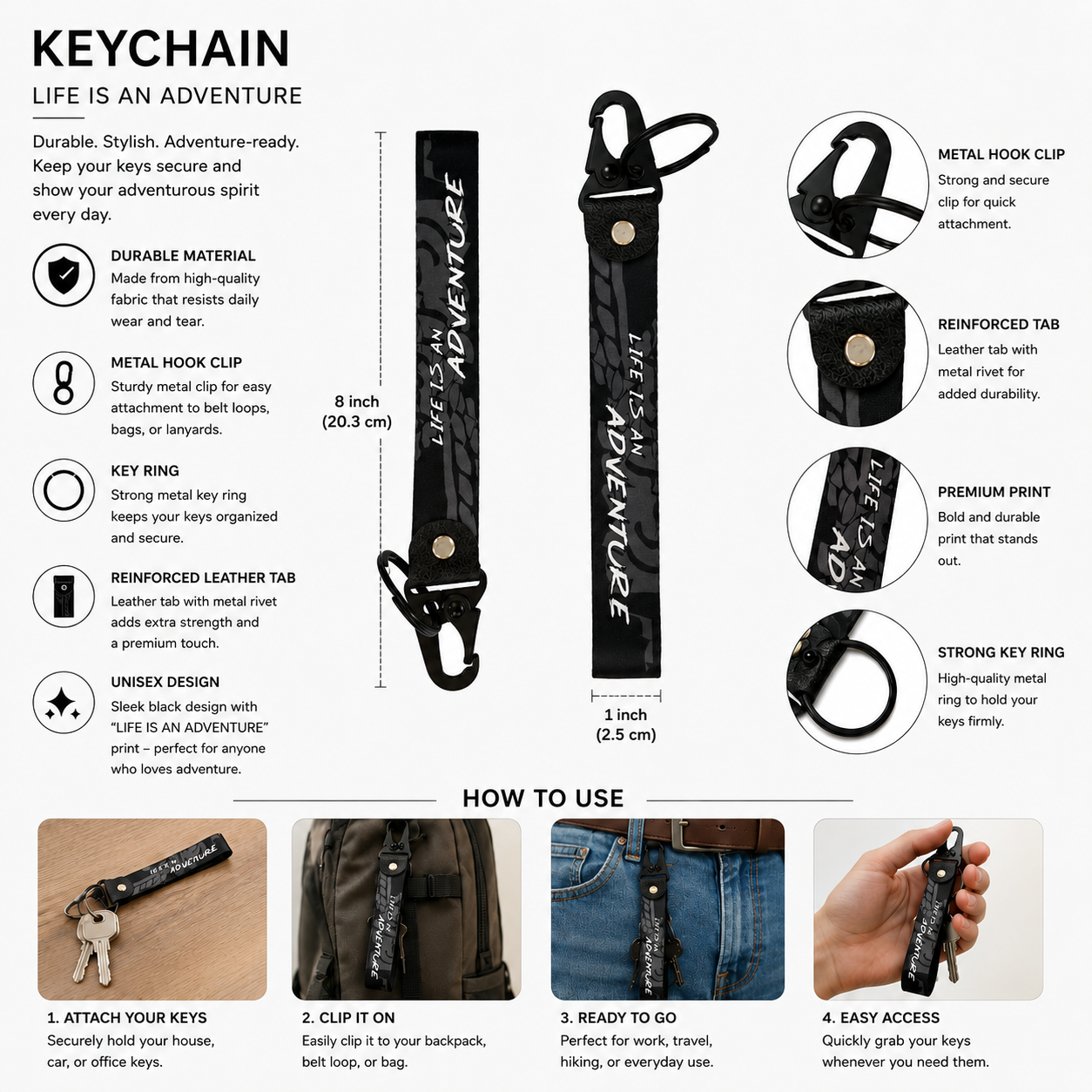 Life Is An Adventure Keychain