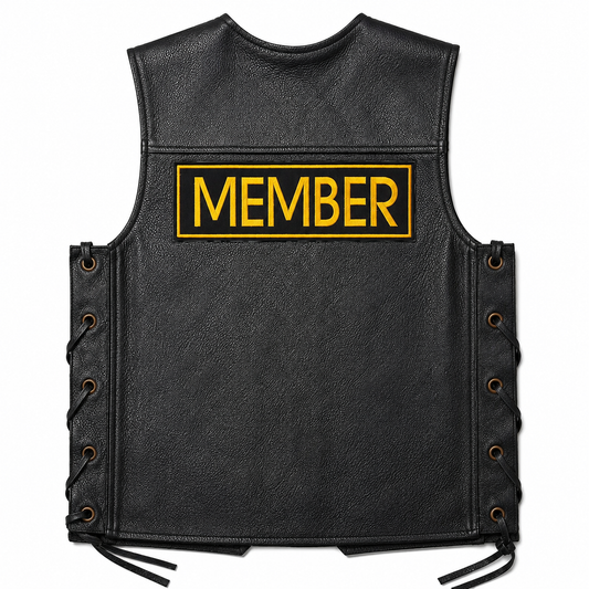 Member Back Designation Premium Embroidered Patch | Iron-On & Sew-On