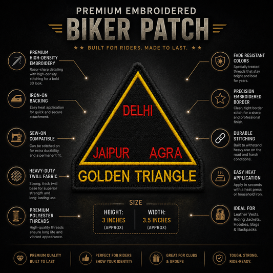 Golden Triangle Expedition Embroidery Patch – 3.5 × 3 Inches