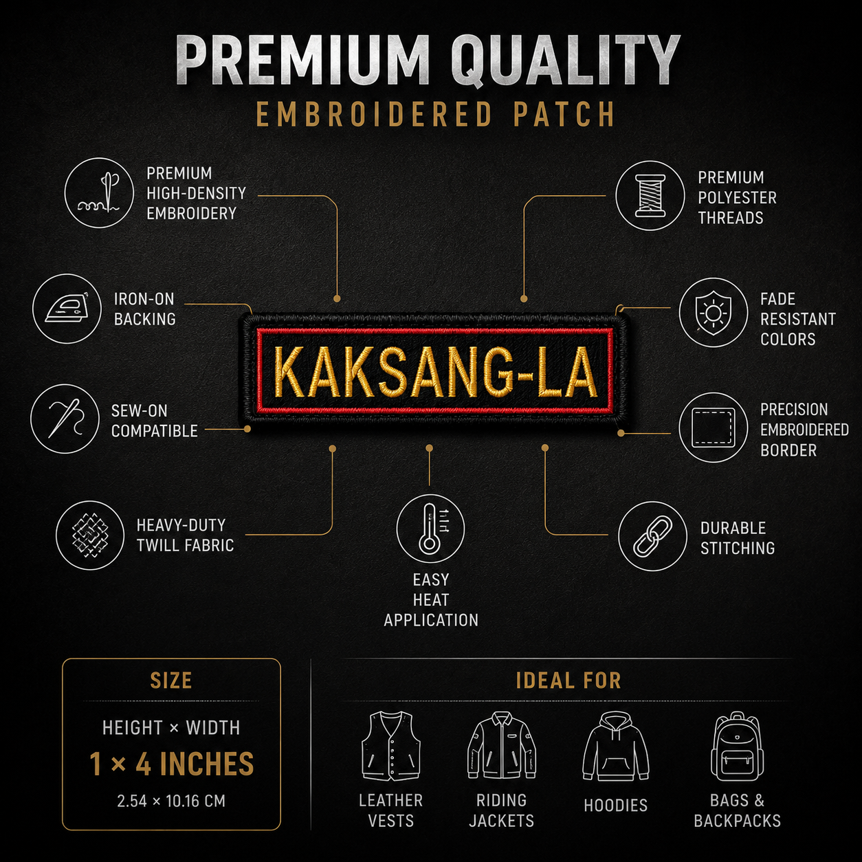 Kaksang-La Expedition Embroidery Patch – 1 × 4 Inches