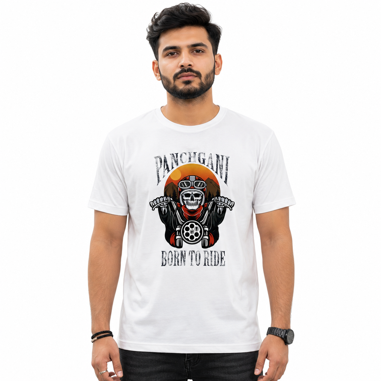 Panchgani Born To Ride Motorcycle Riders T-Shirt