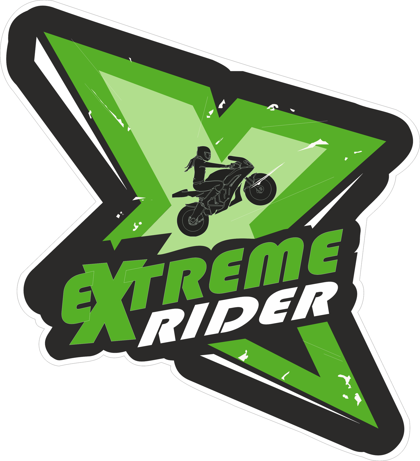 Extreme Rider Sticker 2.5 × 2.2 Inches – Motorcycle Adventure Sticker