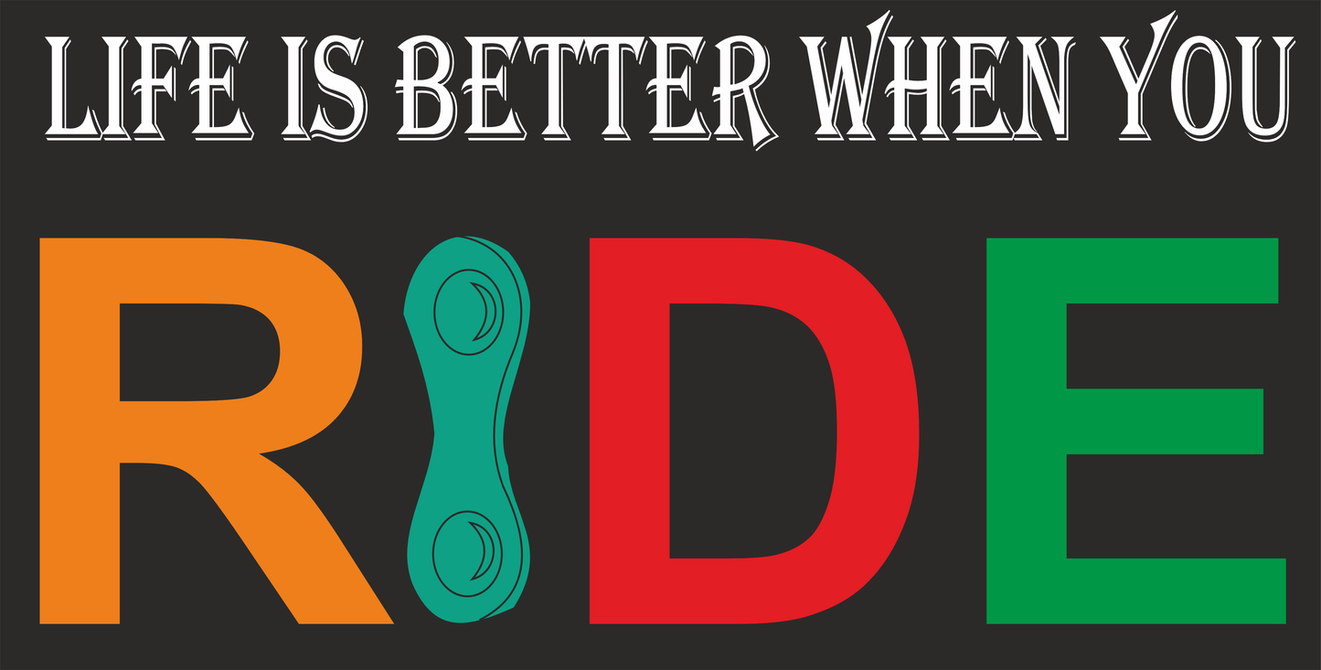 Life Is Better When You Ride Sticker 1.2 × 2.5 Inches – Motorcycle Rider Sticker