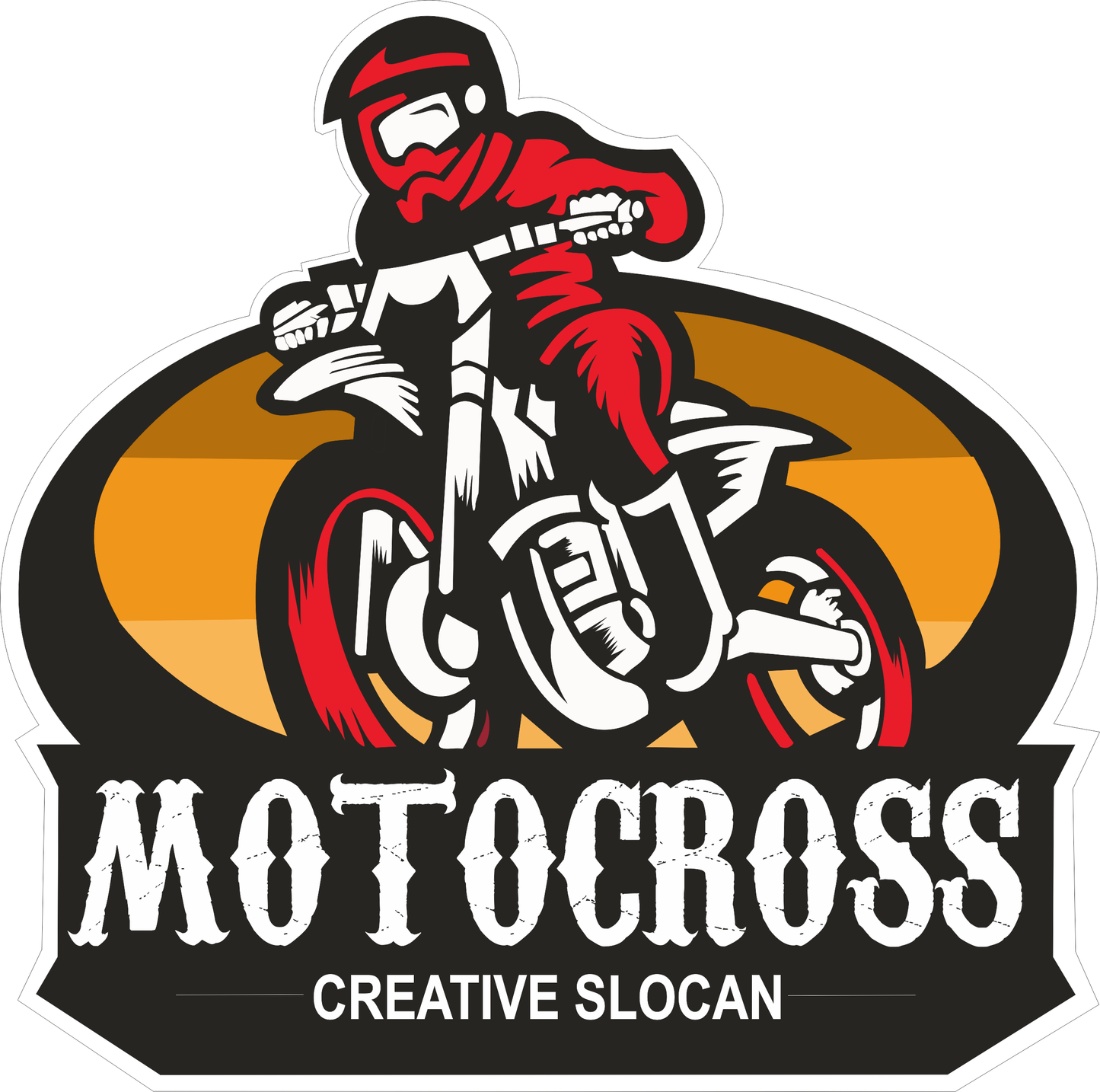 Motocross Creative Falcon Sticker 2.5 × 2.5 Inches – Motorcycle Sticker