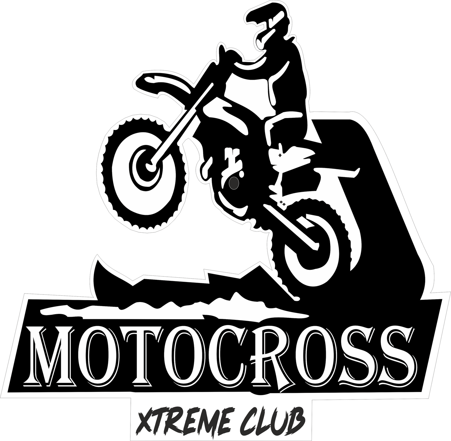 Motocross Extreme Club Sticker 2.4 × 2.5 Inches – Motorcycle Sticker