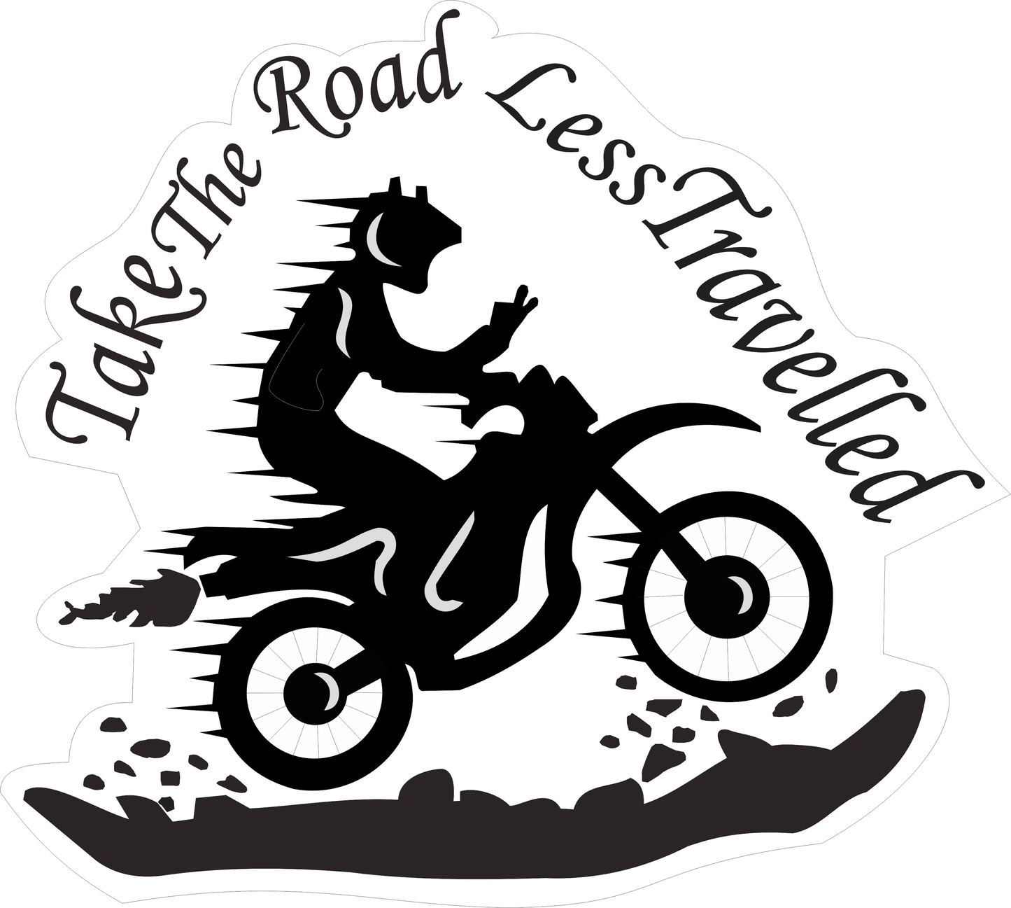 Take The Road Less Travelled Adventure Sticker 2.2 × 2.5 Inches