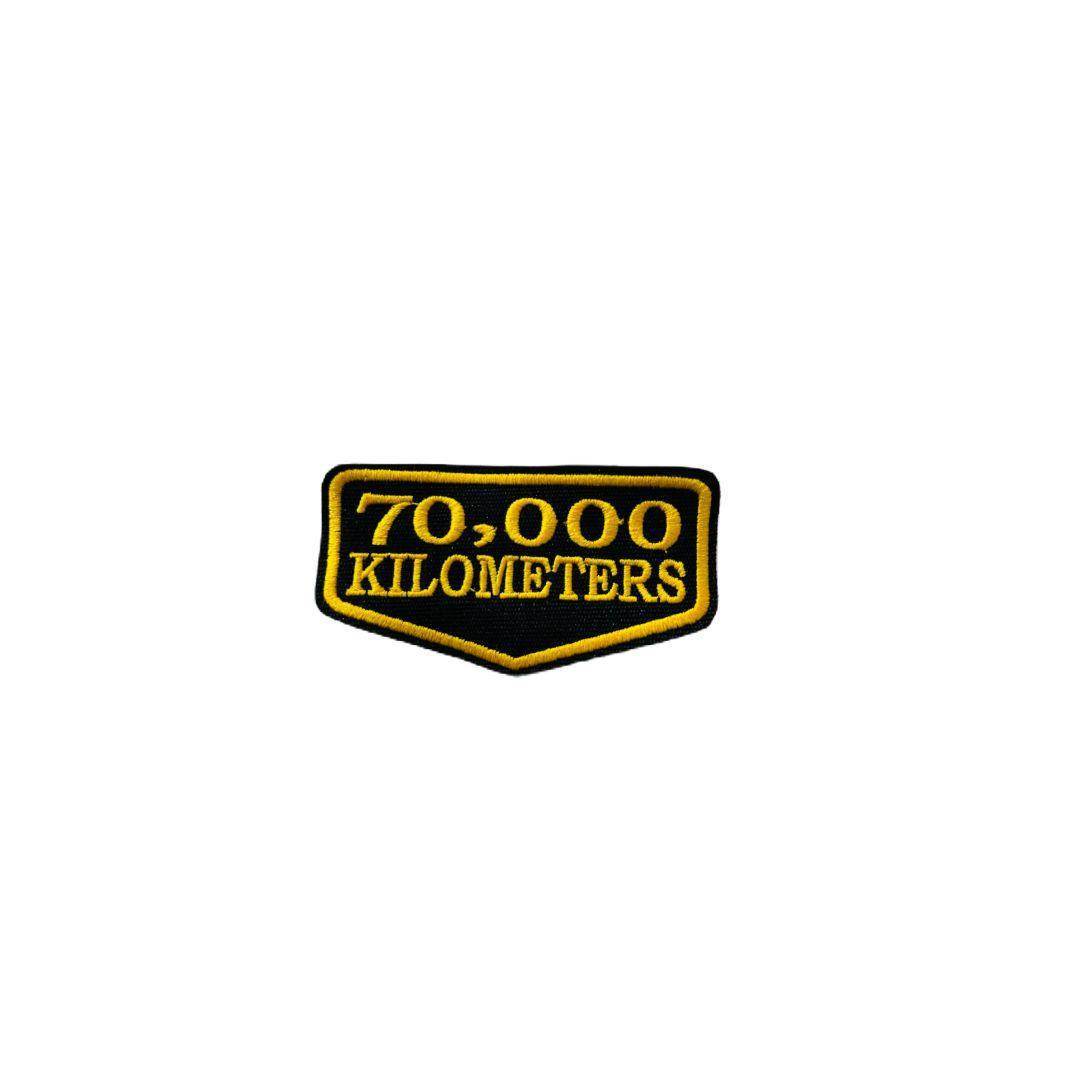 70 thousand kilometers kms patch embroidered 2*3.5 inches - TRG GEARS