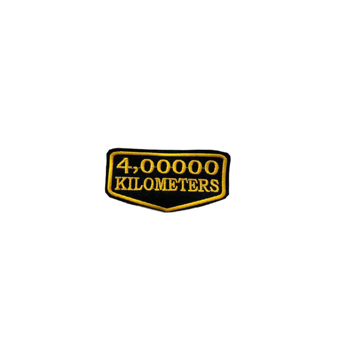 4 lakh kilometers kms patch embroidered 2*3.5 inches - TRG GEARS
