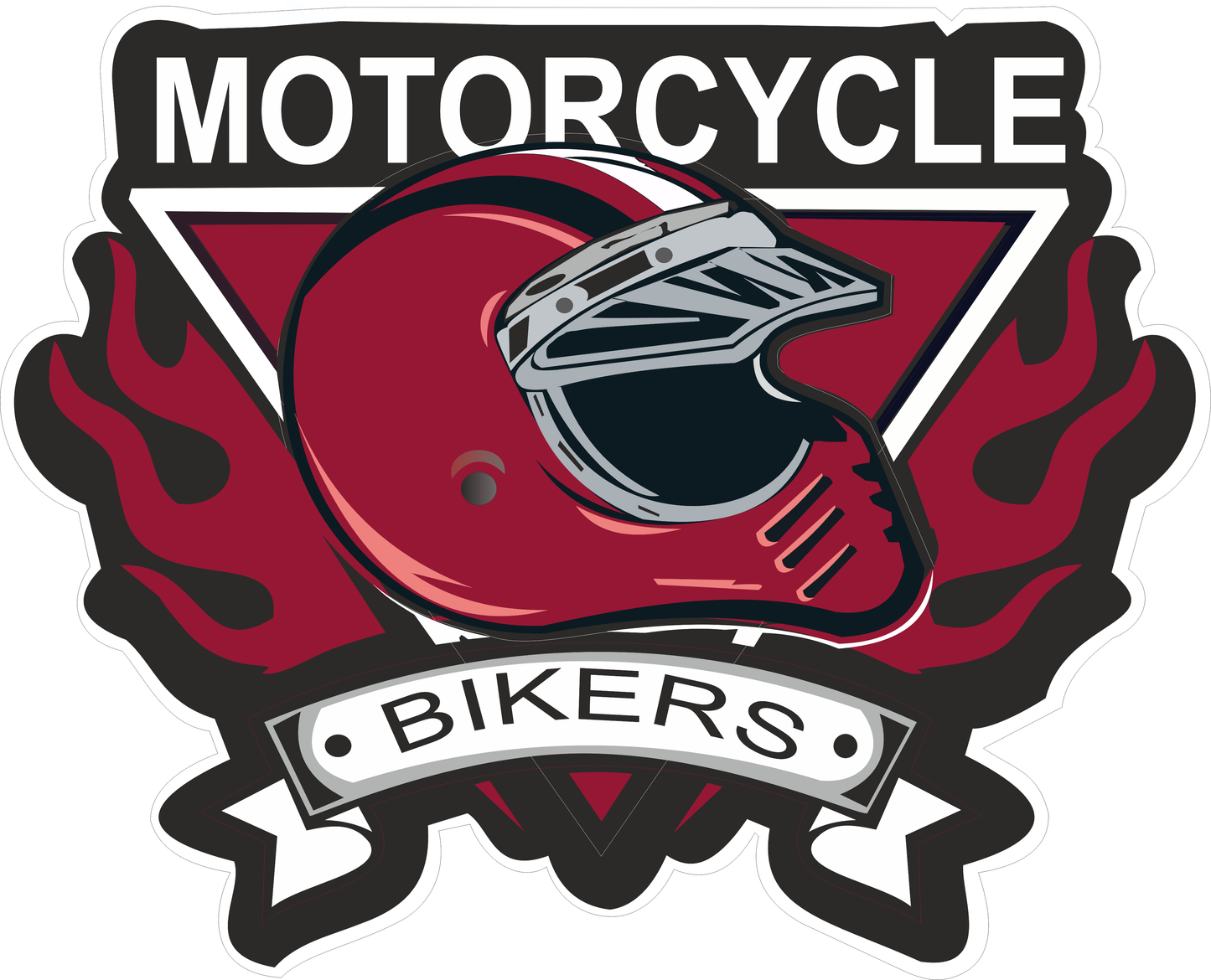 Motorcycles Bikers Sticker 2 × 2.5 Inches – Motorcycle Rider Sticker