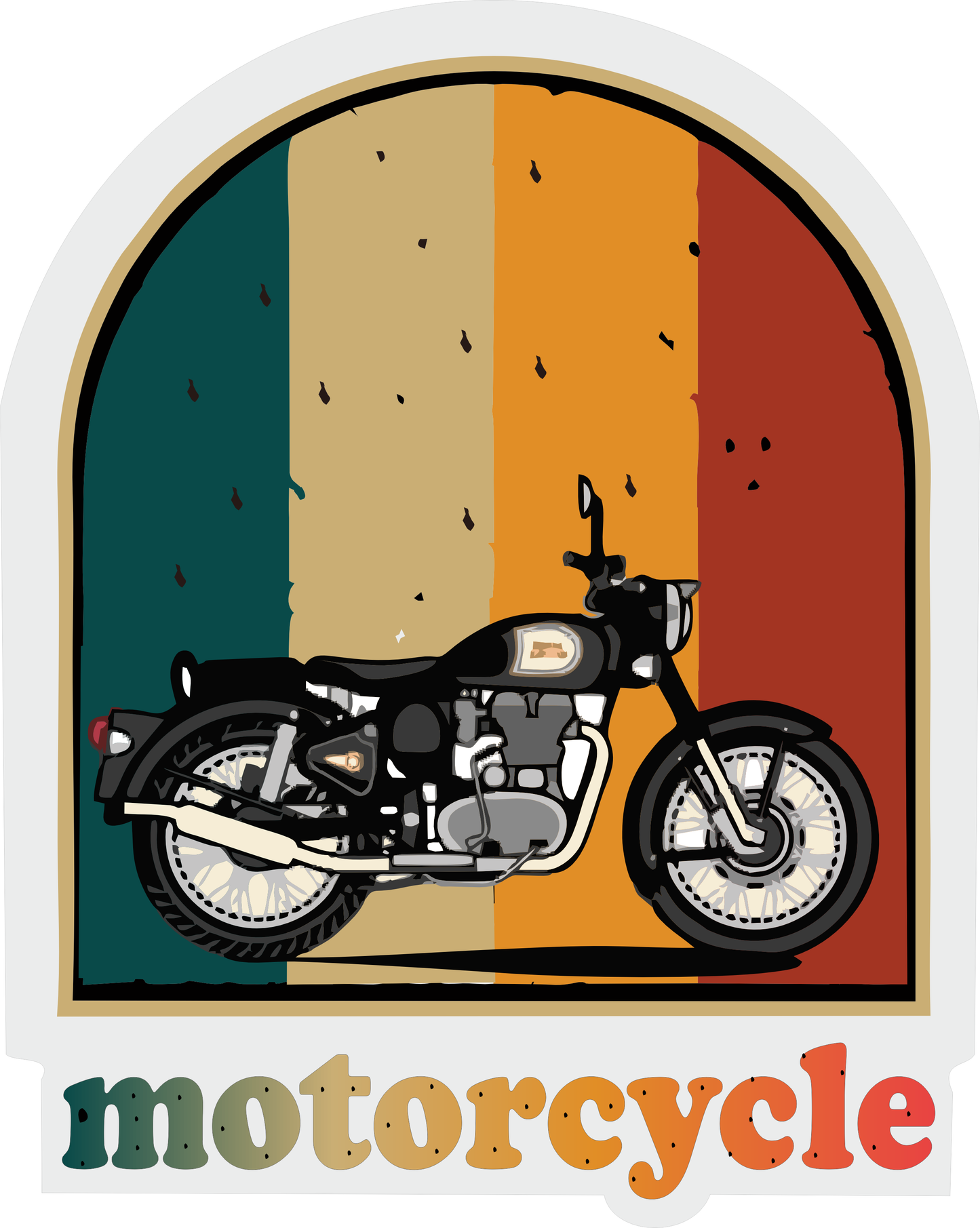 Motorcycle Sticker 2 × 1.6 Inches – Motorcycle Rider Sticker