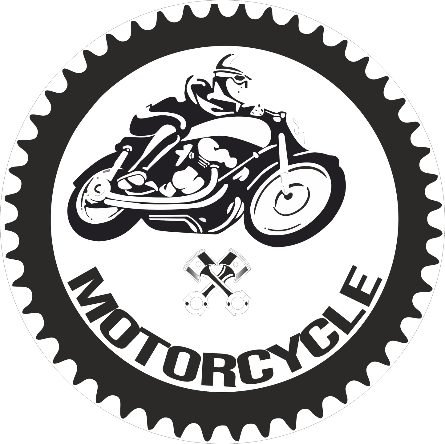Motorcycle Sticker 2.5 × 2.5 Inches – Biker Riding Sticker
