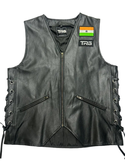 Trg08 cow leather riding vest