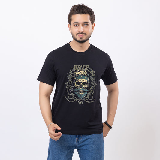 Biker Skull Chain Tshirt