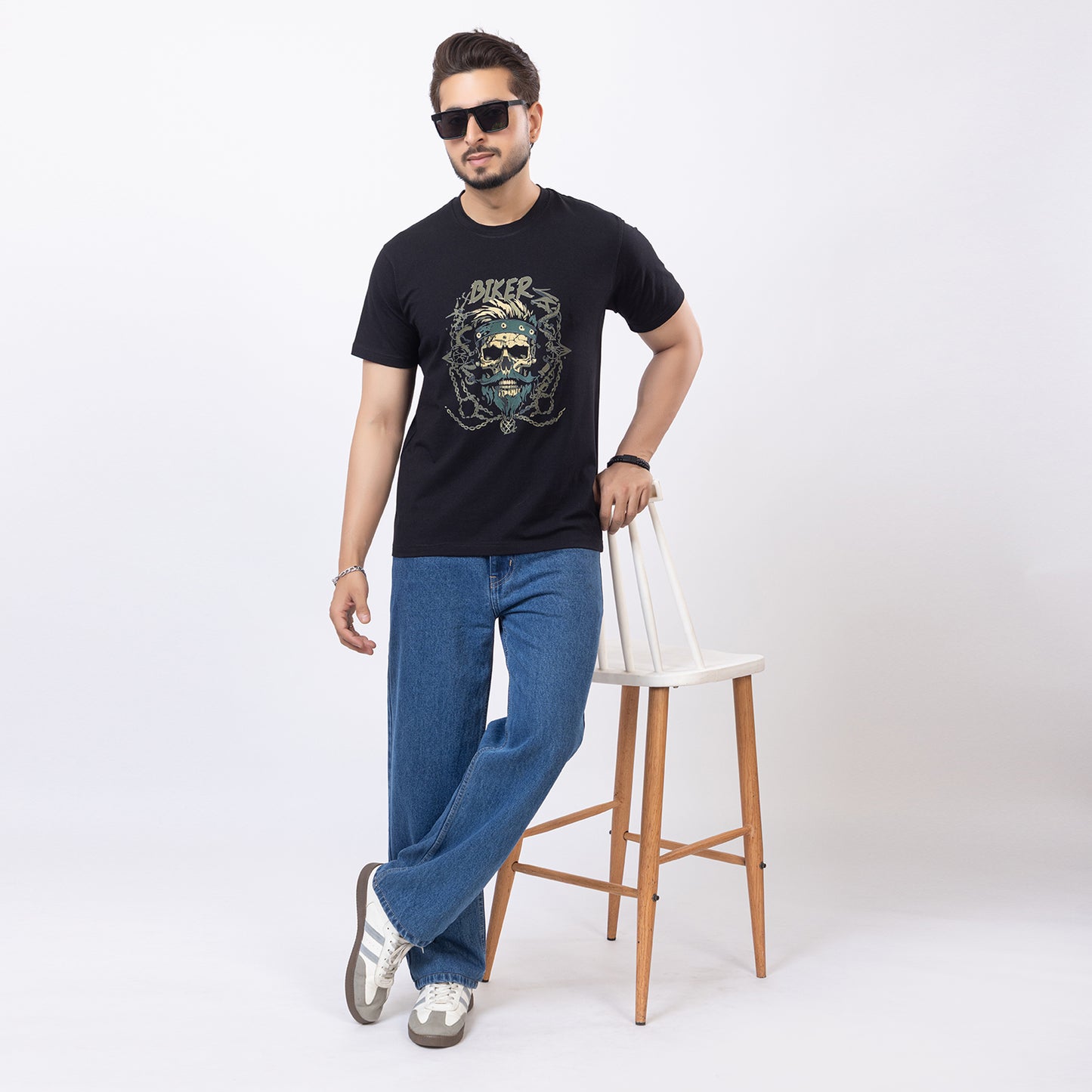 Biker Skull Chain Tshirt