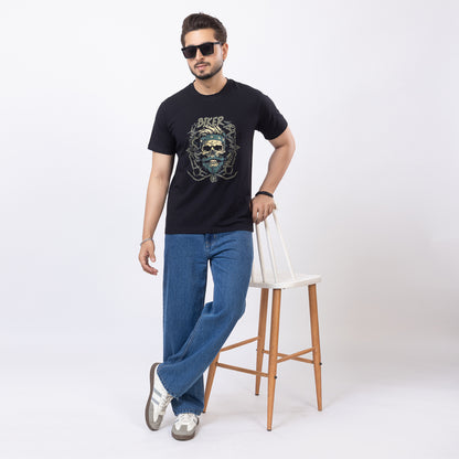 Biker Skull Chain Tshirt