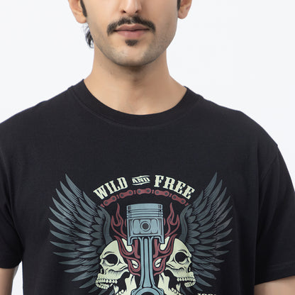 Wild And Free Biker T-shirt