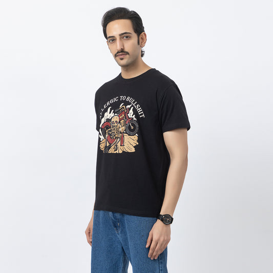 Allergic To Bullshit Biker T-shirt
