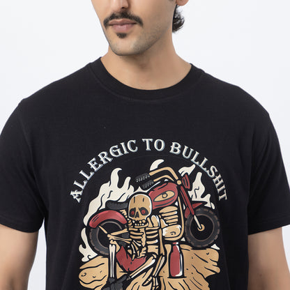 Allergic To Bullshit Biker T-shirt