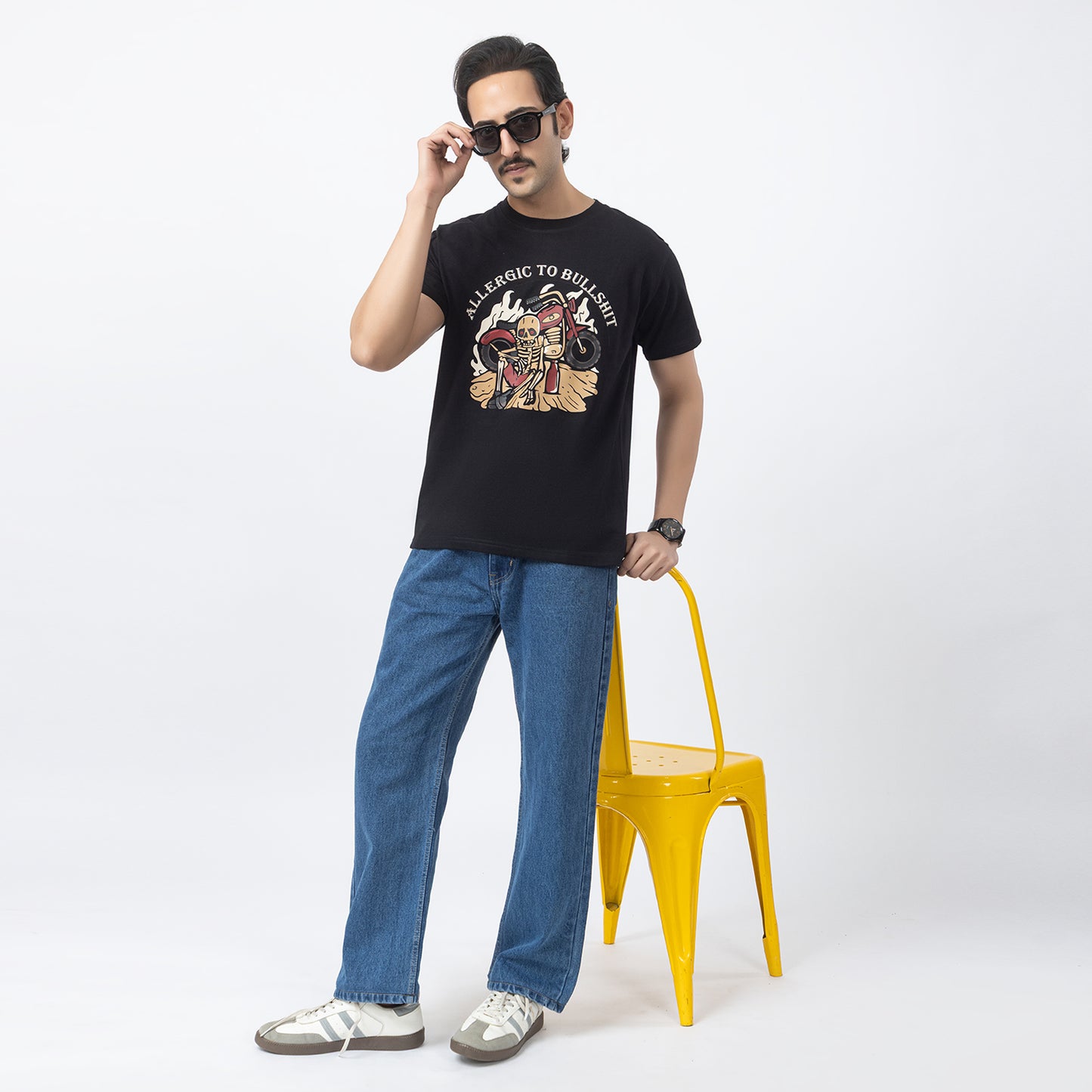 Allergic To Bullshit Biker T-shirt