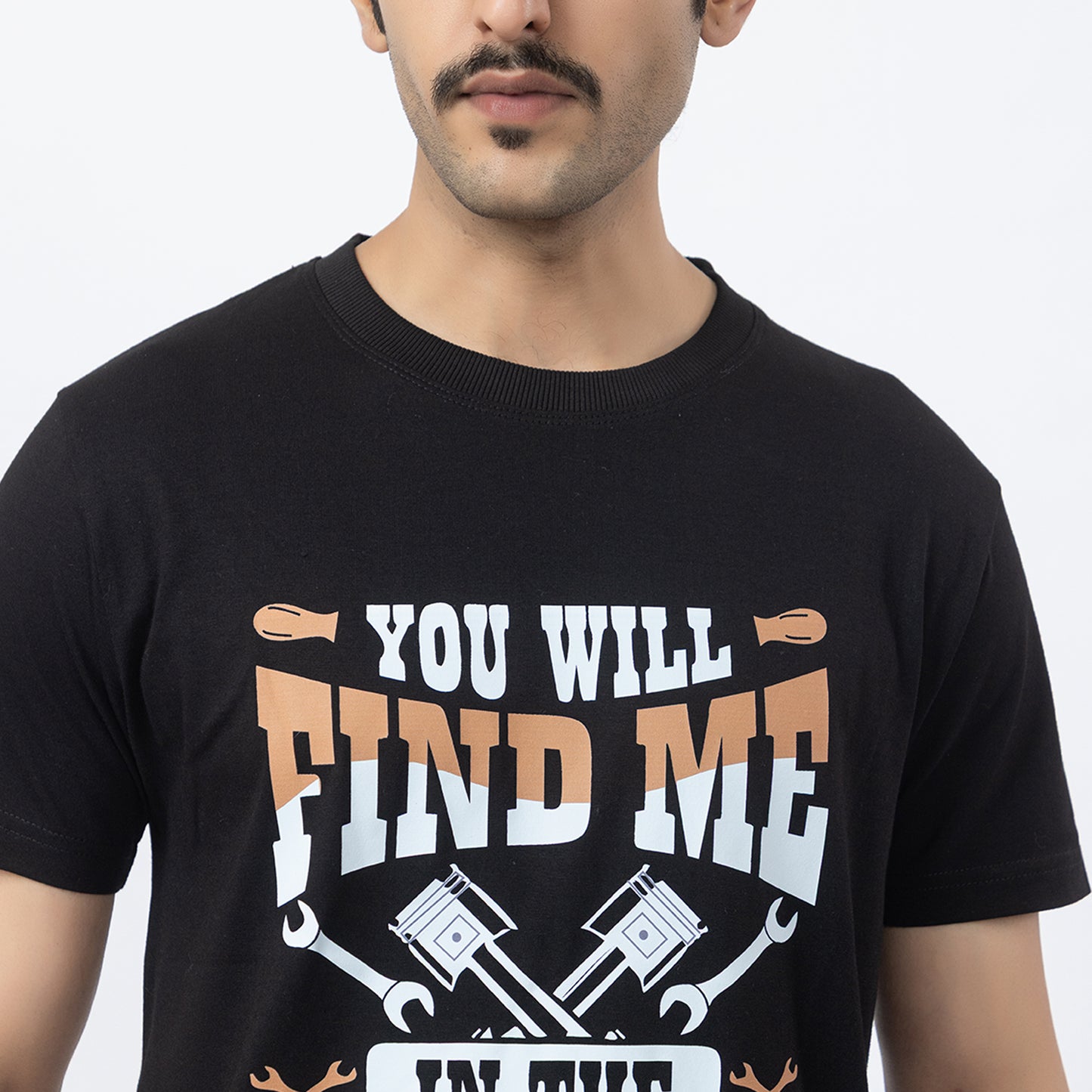 You Will Find Me In The Garage Biker T-shirt