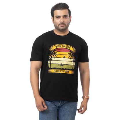 Born To Ride Forced To Work Biker T-shirt