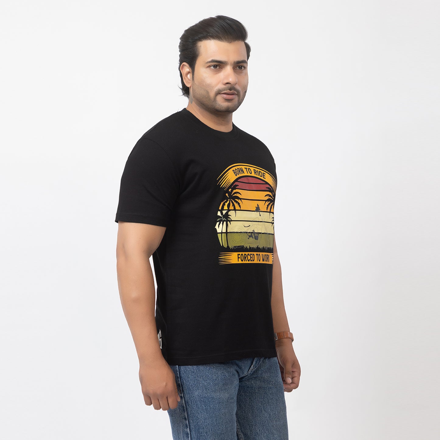 Born To Ride Forced To Work Biker T-shirt