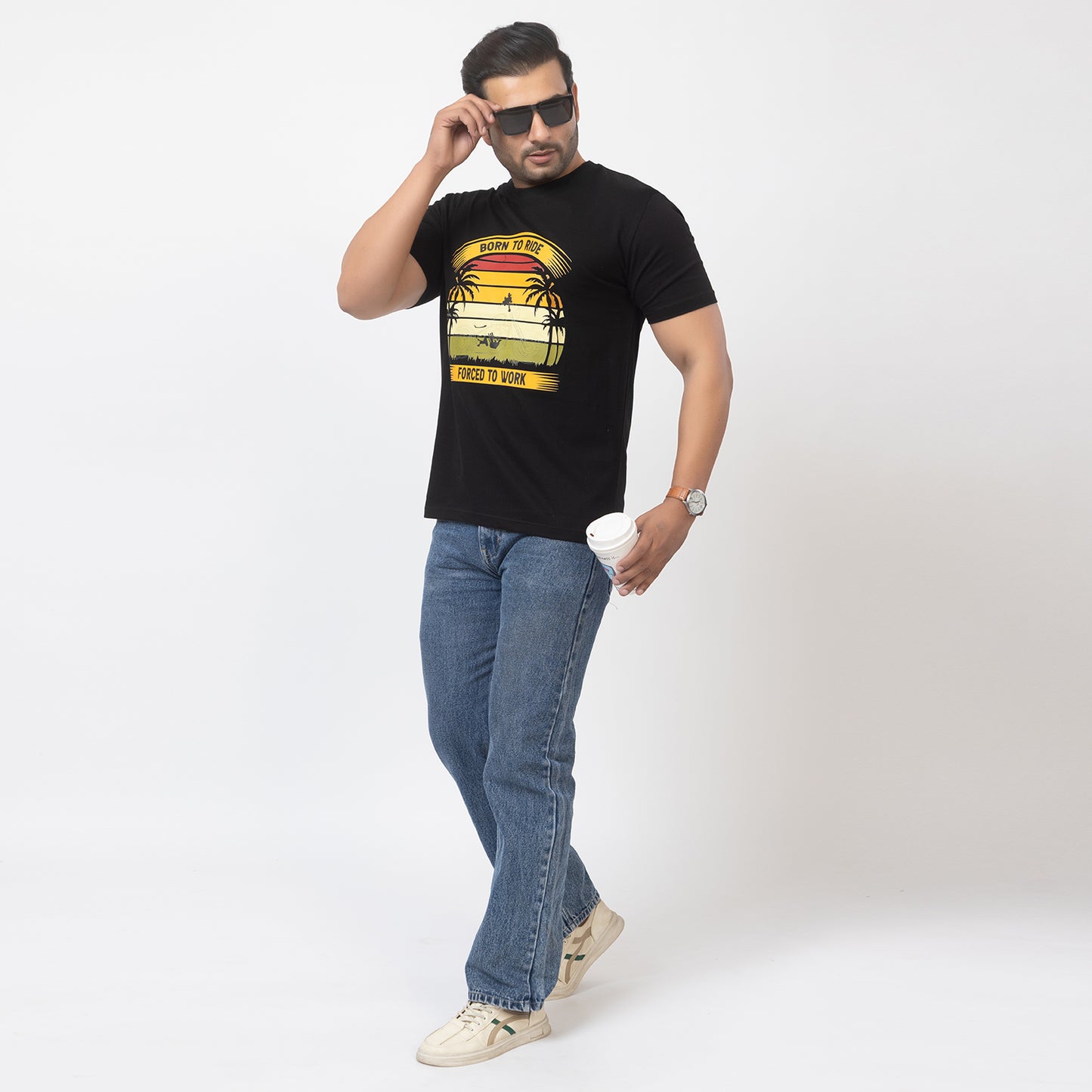 Born To Ride Forced To Work Biker T-shirt