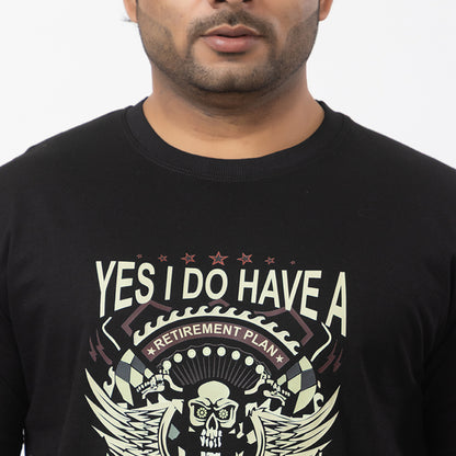 Yes I Do Have Retirement Plan Biker T-shirt