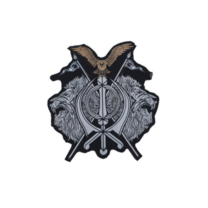 Lion Khanda With White Back Patch 11 inches