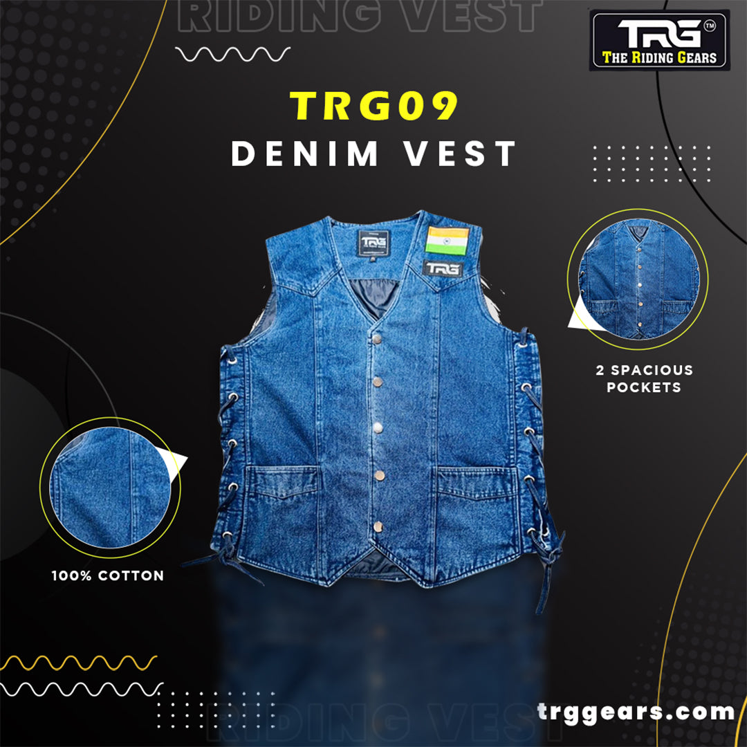 TRG09 COTTON DENIM RIDING VEST