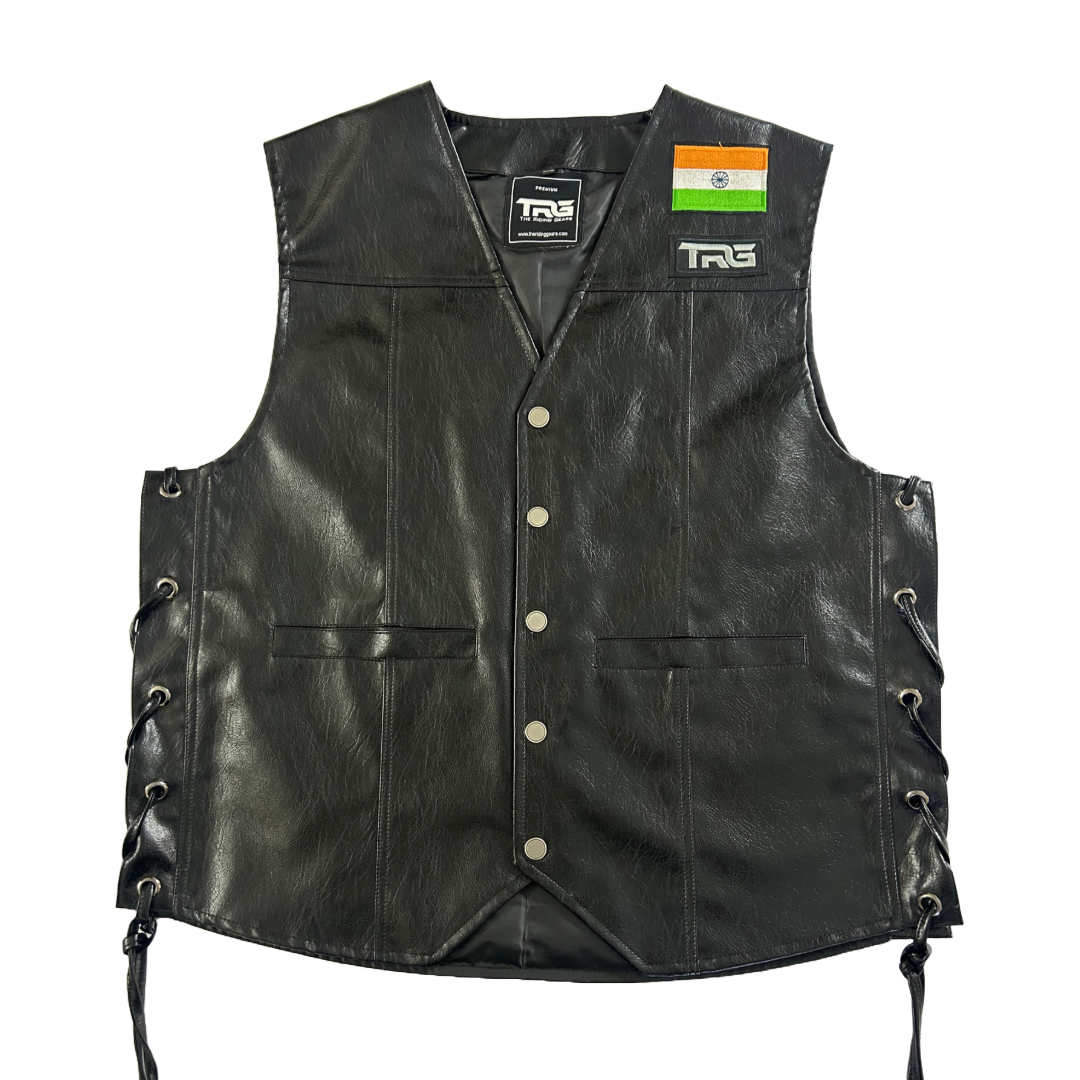 TRG06 FAUX / SYNTHETIC LEATHER RIDING VEST