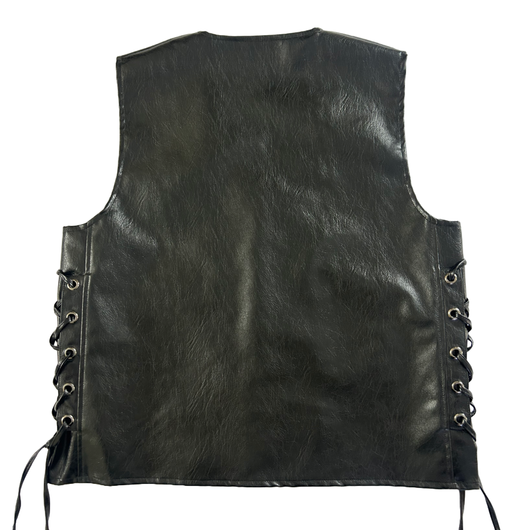 TRG05 FAUX/SYNTHETIC LEATHER RIDING VEST