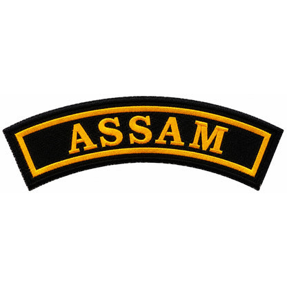Assam State Front Embroidered Patch 4 × 1 Inch – Iron On / Sew On