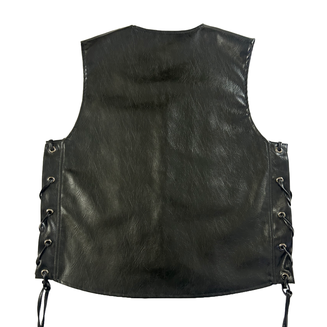 TRG06 FAUX / SYNTHETIC LEATHER RIDING VEST