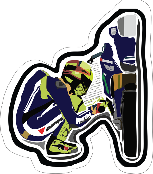 Biker Bike Repair Sticker 2.8 × 2.5 Inches – Motorcycle Sticker