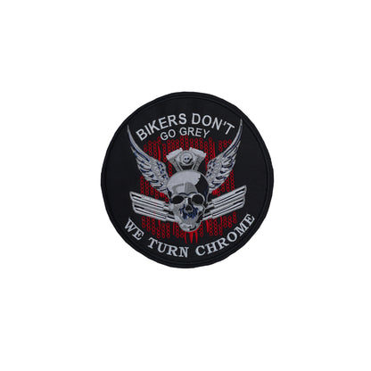 Bikers Don't Go Grey Back Patch 9 Inches