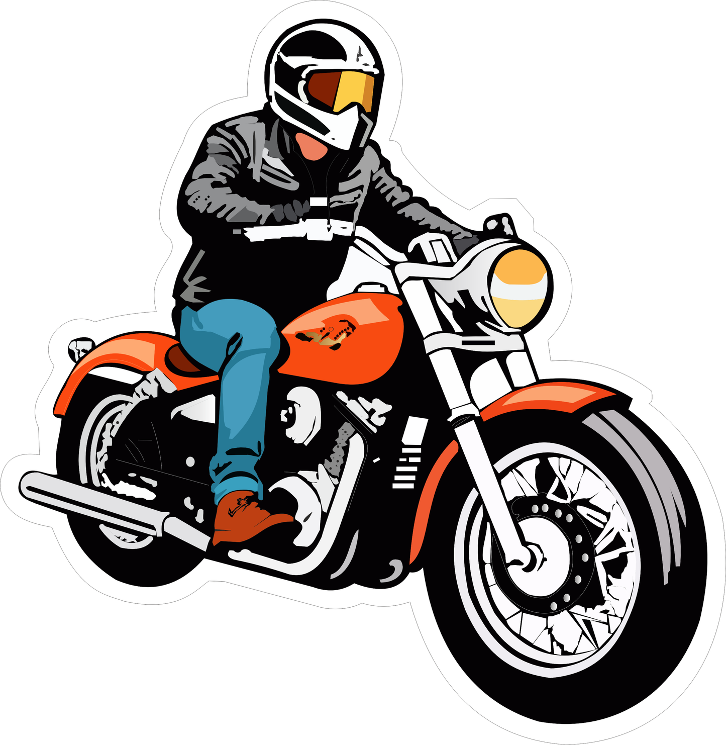 Bullet Rider Sticker 2.5 × 2.4 Inches – Motorcycle Sticker