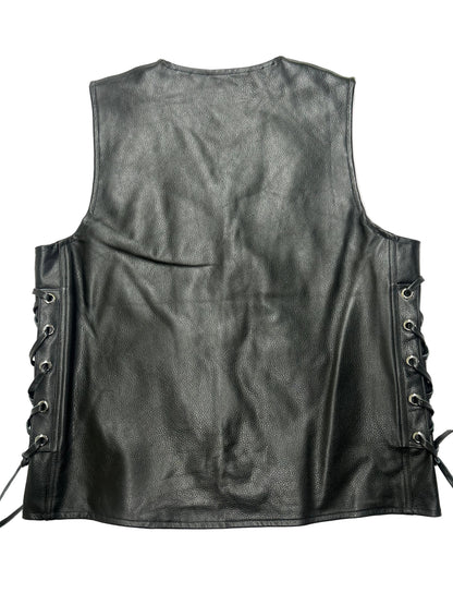 Trg08 cow leather riding vest