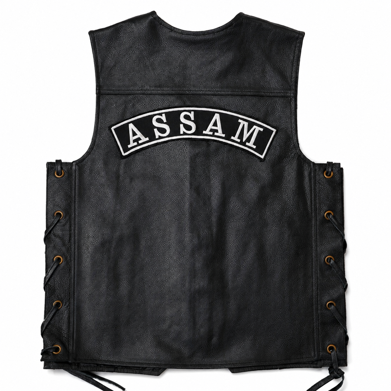 Assam Top Curved State Back Embroidered Patch 2.5 × 12 Inch – Iron On / Sew On