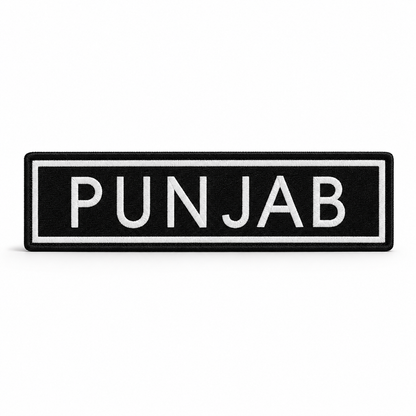 Punjab Straight State Back Embroidered Patch 2.5 × 10 Inch – Iron On / Sew On