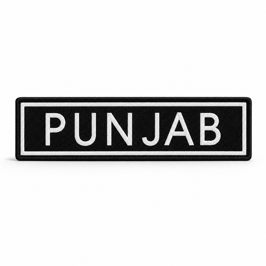 Punjab Straight State Back Embroidered Patch 2.5 × 10 Inch – Iron On / Sew On