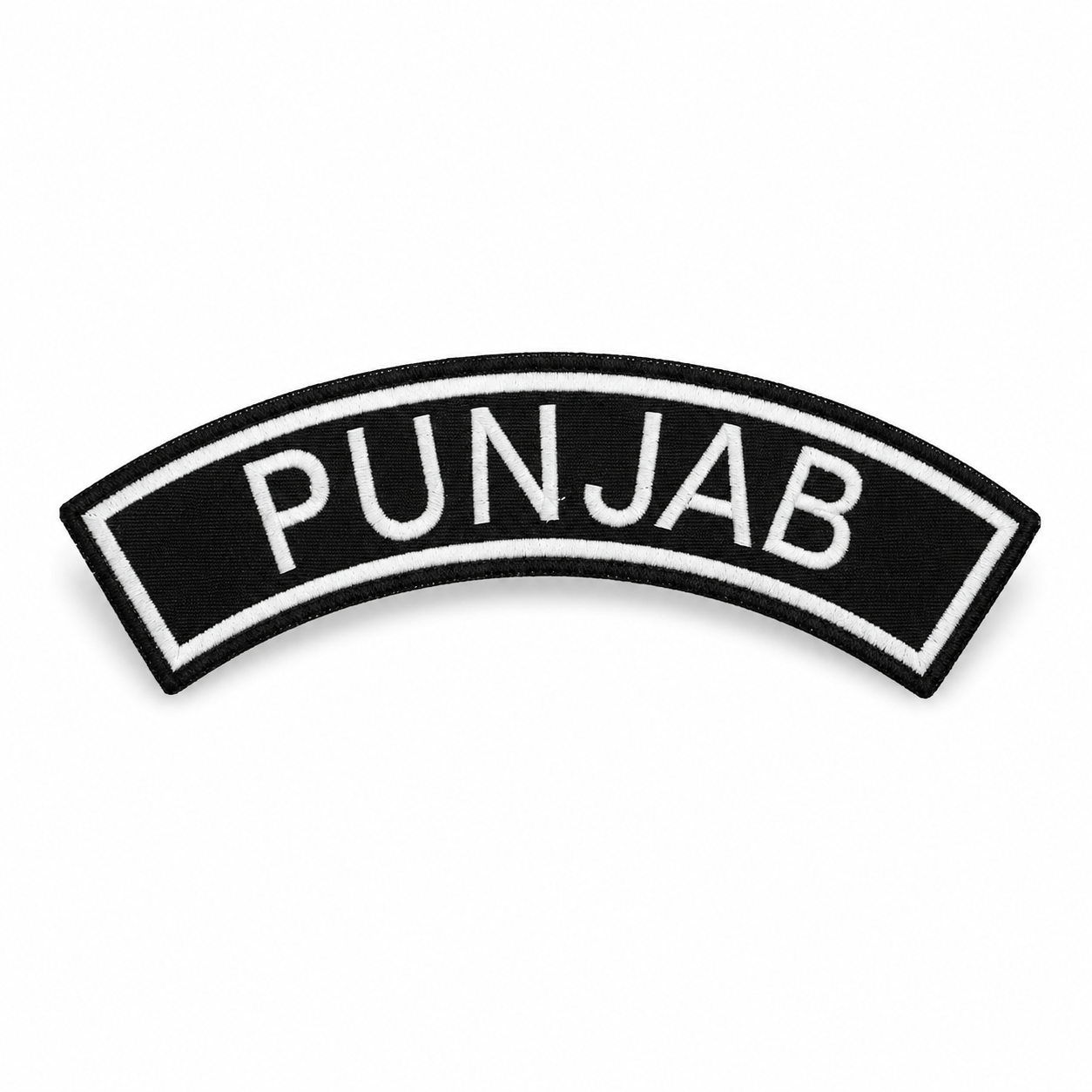 Punjab Top Curved State Back Embroidered Patch 2 × 10 Inch – Iron On / Sew On