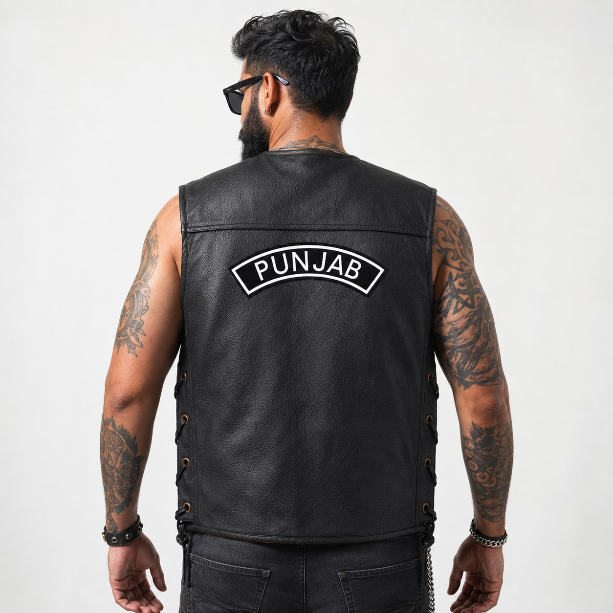 Punjab Top Curved State Back Embroidered Patch 2 × 10 Inch – Iron On / Sew On