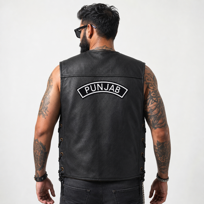 Punjab Top Curved State Back Embroidered Patch 2 × 10 Inch – Iron On / Sew On