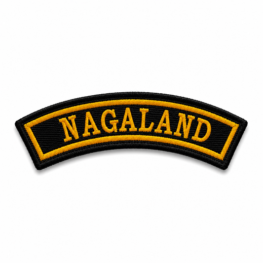 Nagaland State Front Embroidered Patch 1 × 4 Inches – Iron On / Sew On