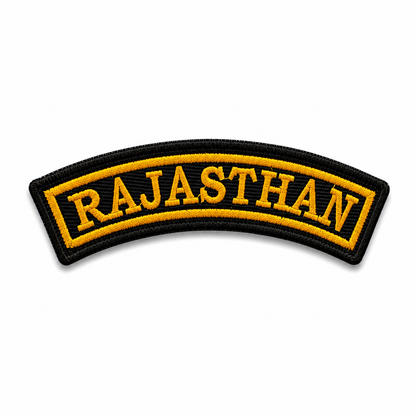 Rajasthan State Front Embroidered Patch 1 × 4 Inches – Iron On / Sew On