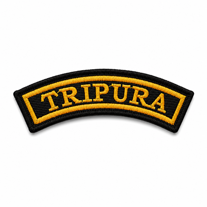 Tripura State Front Embroidered Patch 1 × 4 Inches – Iron On / Sew On